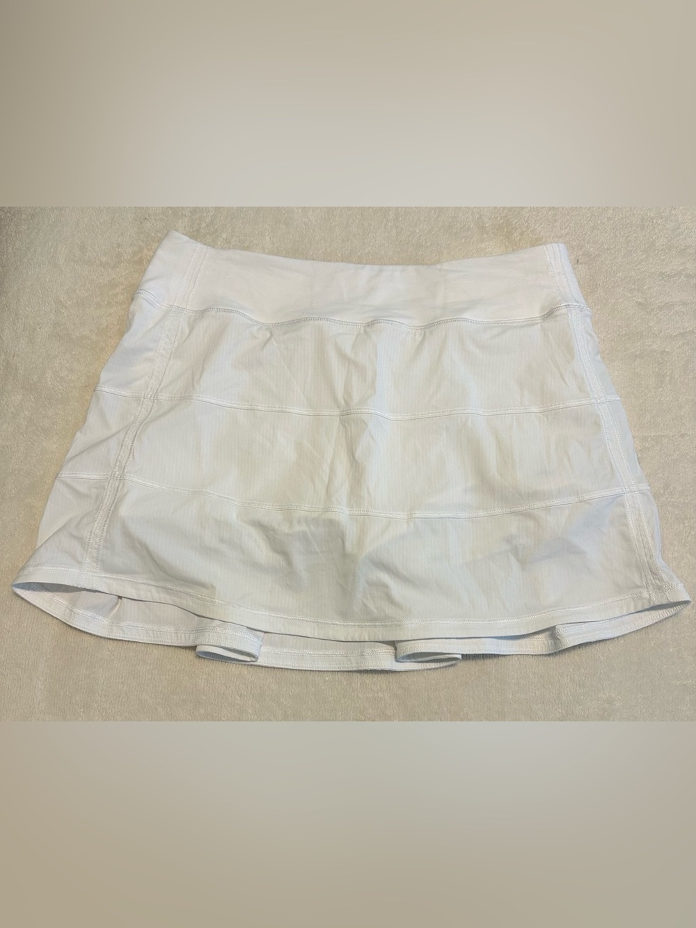 NWOT Lululemon Run Pace Rival Skirt White Sz 6 Tennis Pickleball Sports Mid-Rise